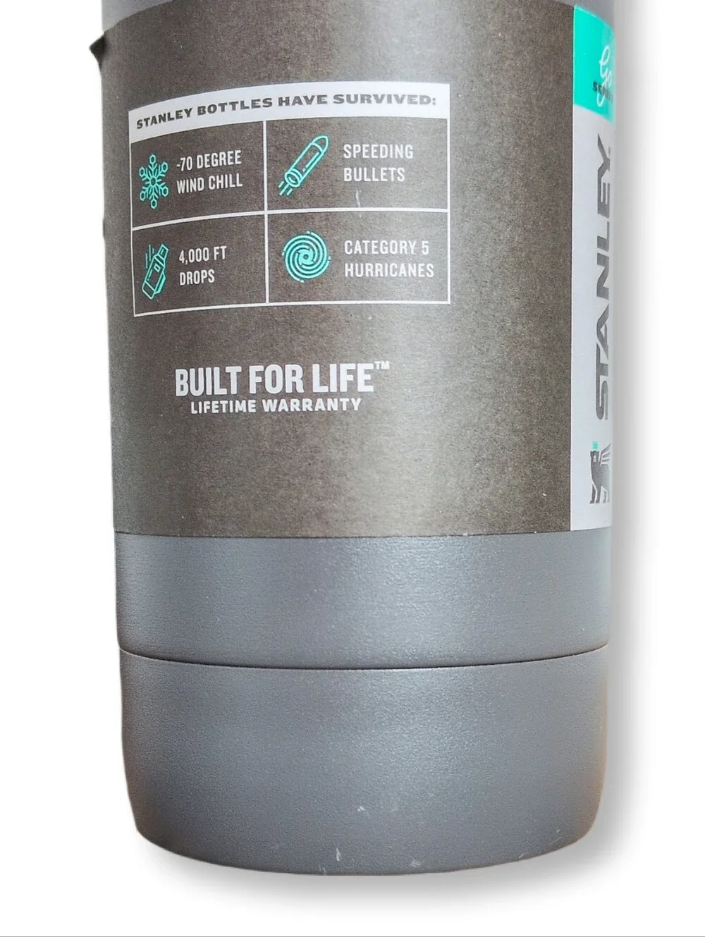 Stanley 36oz Quick Flip GO Water Bottle Charcoal Gray New w/ Tags NWT - Picture 6 of 11
